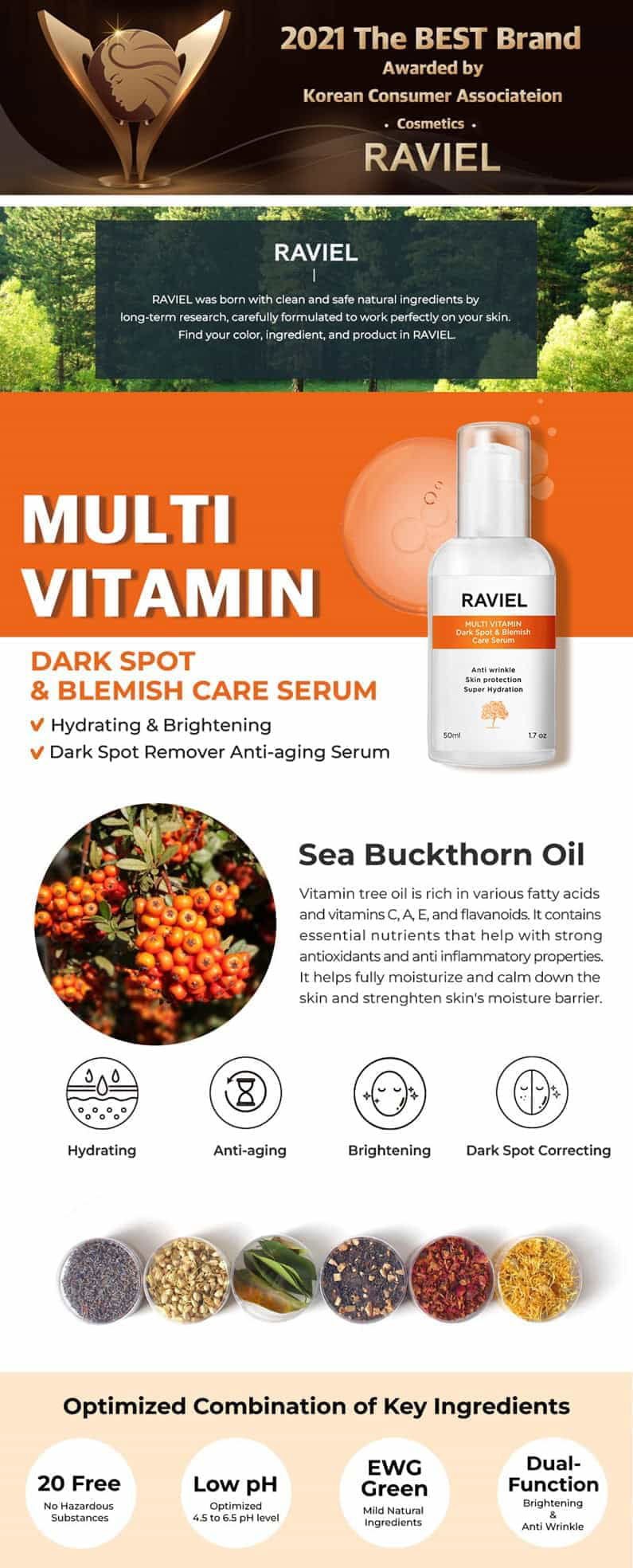 Raviel Multi Vitamin Blemish & Dark Spot Care Serum