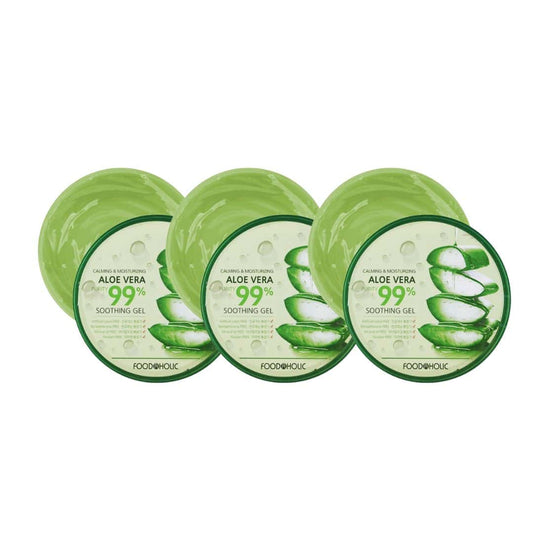 (3 Units) Foodaholic Calming & Moisturizing Aloe Vera 99% Soothing Gel