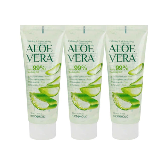 (3 Units) Foodaholic Calming & Moisturizing Aloe Vera 99% Soothing Gel