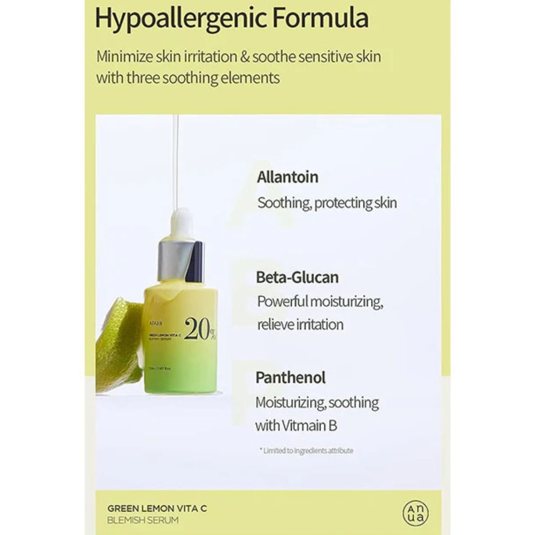 Anua Green Lemon Vitamin C Blemish Serum