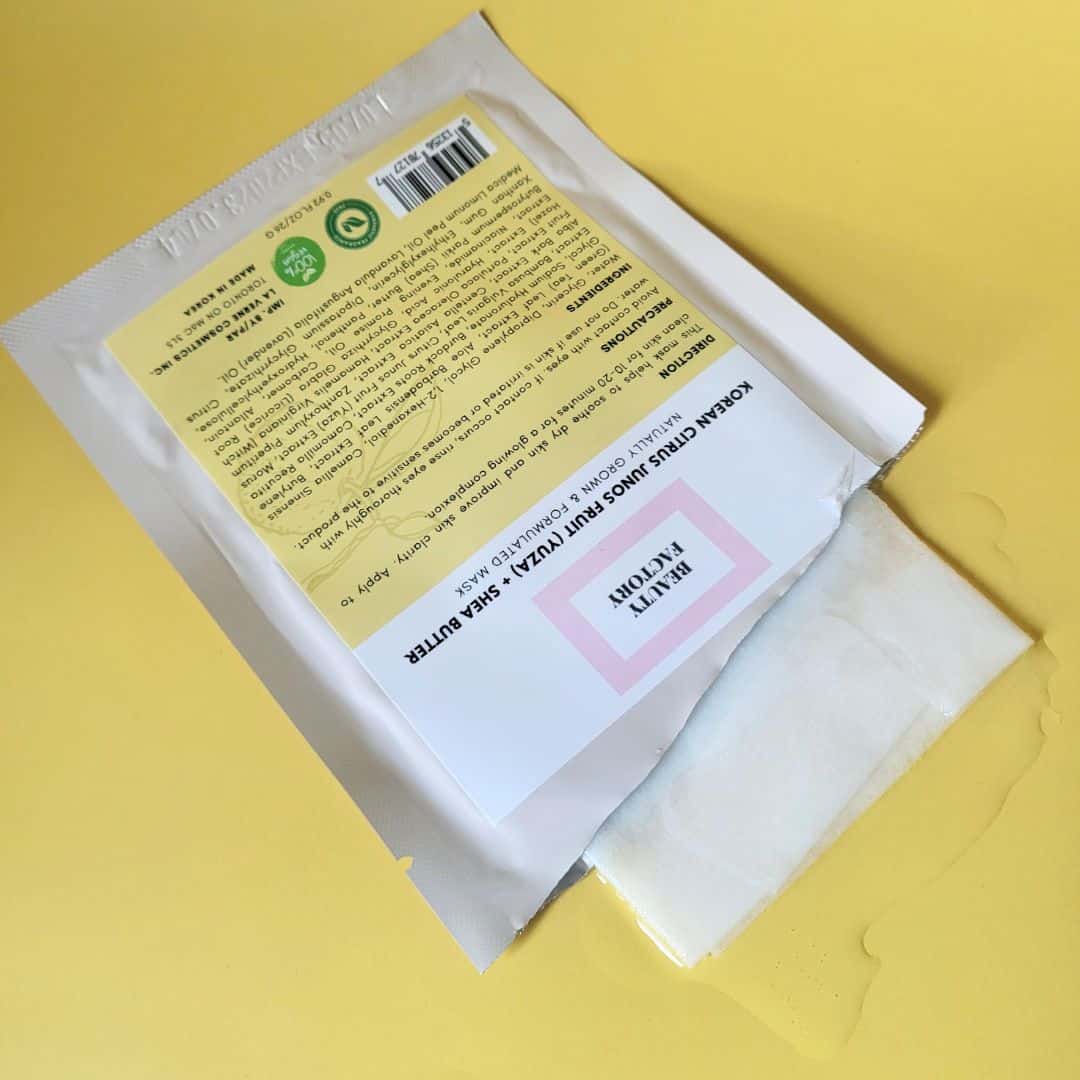 Beauty Factory Korean Citrus Junos Fruit + Shea Butter Mask