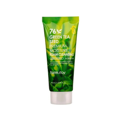 Farmstay 76 Green Tea Seed Premium Moisture Foam Cleansing