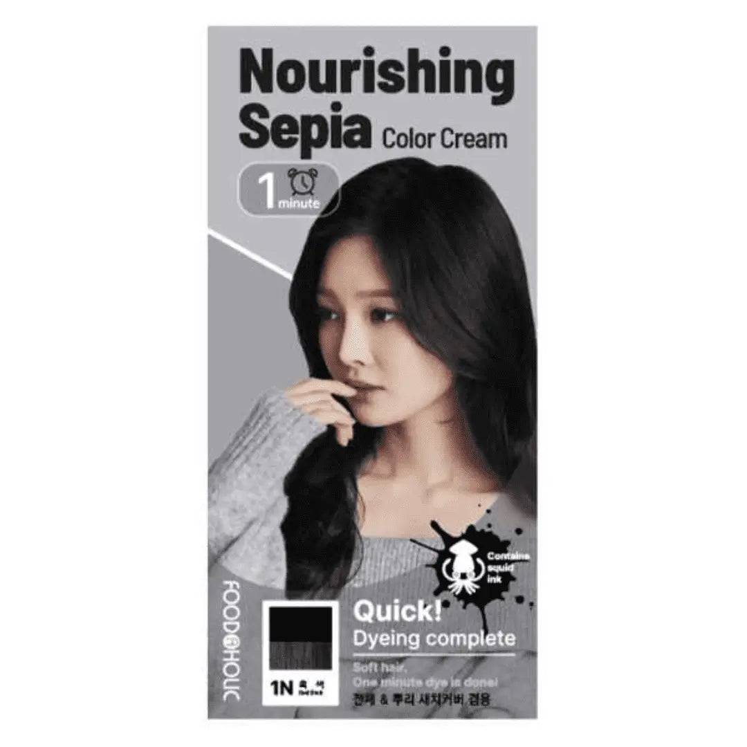 Foodaholic Nourishing Sepia 1 Min Hair Color 1N Real Black (Wholesale) MiessentialStore