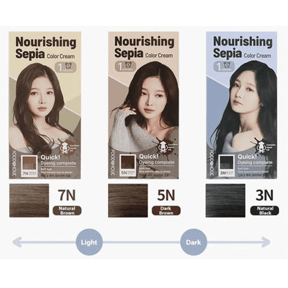 Foodaholic Nourishing Sepia 1 Min Hair Color 1N Real Black (Wholesale) MiessentialStore