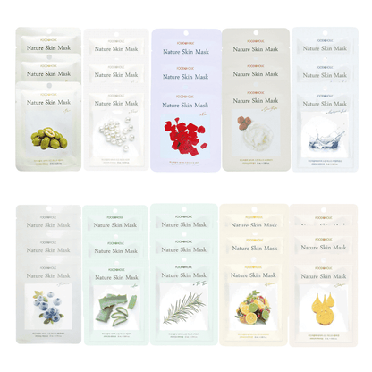 Foodaholic Nature Skin Mask Set (30 PCS) - Miessential