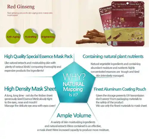 Ja Yeon Mapping Red Ginseng Anti-Inflammatory Mask (Wholesale) MiessentialStore