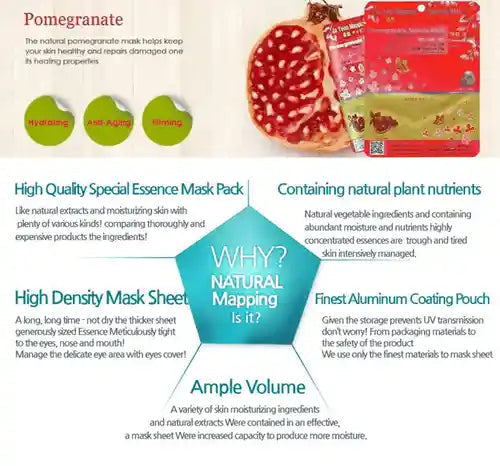 Ja Yeon Mapping Pomegranate Hydrating Mask (Wholesale) MiessentialStore