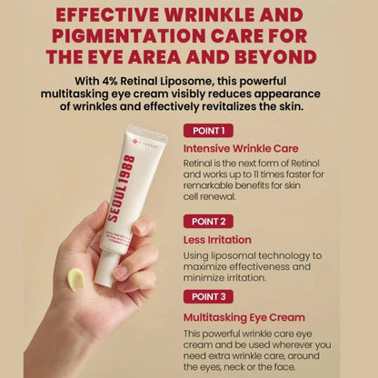 K-SECRET Seoul 1988 Eye Cream : Retinal Liposome 4% + Fermented Bean