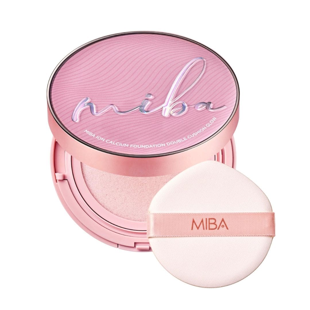 MIBA Ion Calcium Foundation Double Cushion Glow | K-beauty cushion Foundation