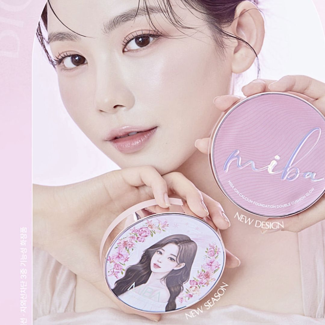 MIBA Ion Calcium Foundation Double Cushion Glow | K-beauty cushion Foundation