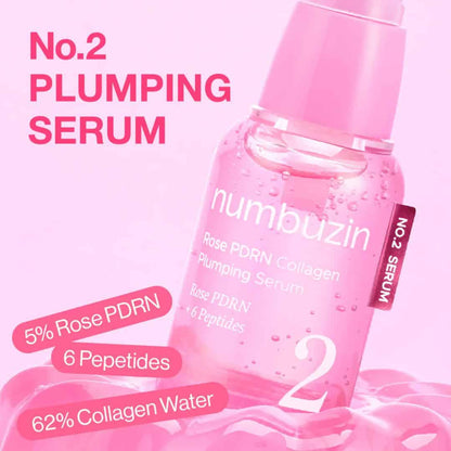 Numbuzin No.2 Rose PDRN Collagen 2X Plumping Serum