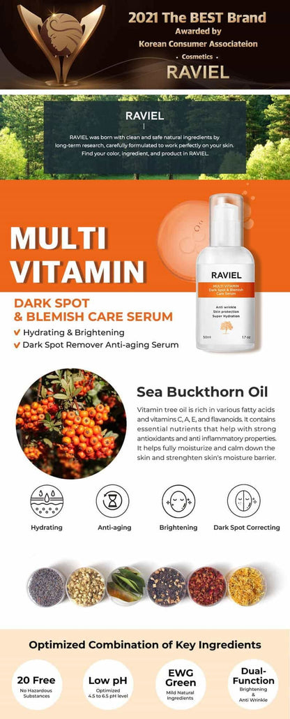 Raviel Multi Vitamin Blemish & Dark Spot Care Serum
