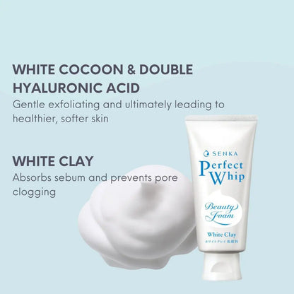 Shiseido Senka Perfect Whip White Clay - Miessential