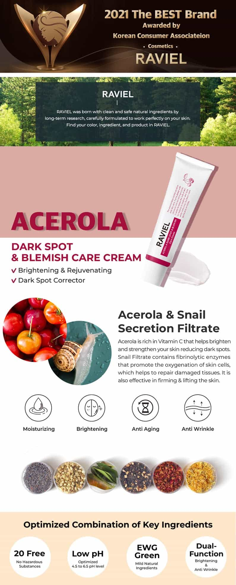 Raviel Acerola Dark Spot & Blemish Care Cream (Wholesale) MiessentialStore